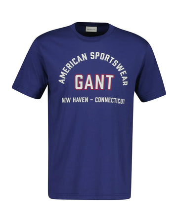 Βαμβακερό T-Shirt Με Τυπωμένο Λογότυπο GANT
